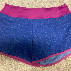 Blue and Pink Rabbit Running/Athletic Shorts with Color Blocking
